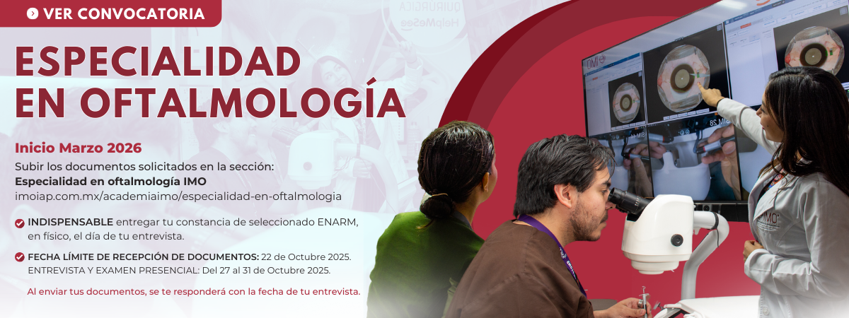 Especialidad en oftalmologia IMO Queretaro